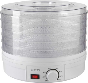 Deshidrator de alimente ECG SO 375, 250 W, 5 compartimente, control temperatura 35-70 C, alb - Img 2