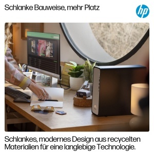 Desktop HP OmniDesk Slim S03-0230ng, Intel 300, 8 GB RAM, 512 GB SSD, Meteor SilverJack Black - Img 7