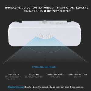 Detector de miscare V-TAC 5571 cu microunde, ajustabil 360, IP65 - Img 6
