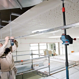 Detector laser Bosch Professional LR 7, raza 5-50 m, rosu si verde, cu baterii AAA - Img 5