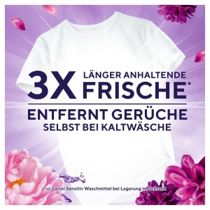 Detergent Colorat Lenor Blutentraum, 100 spalari, Ultra-curat, Langanhaltende Frische - Img 3