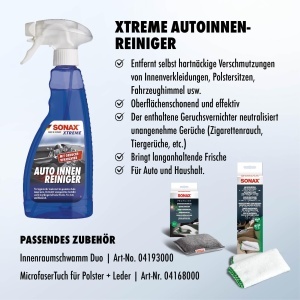 Detergent interior auto SONAX XTREME 500 ml, neutralizator mirosuri, curatare eficienta - Img 3