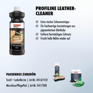 Detergent pentru piele SONAX PROFILINE LeatherCleaner 1L, pentru piele de calitate - Img 4