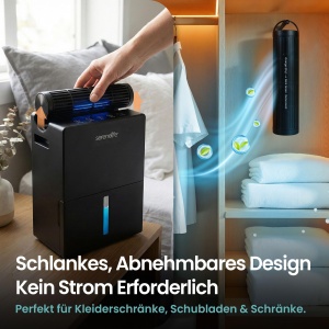 Dezumidificator electric SereneLife 2,3 L, compact, silentios, negru - Img 3