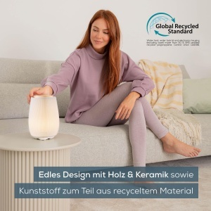 Difuzor Aroma Beurer LA 45 Ultrasunete Lumina LED 9 Culori Timer Design Ceramic si Lemn - Img 4