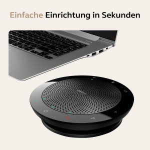 Difuzor conferinta portabil Jabra Speak 510 cu USB si Bluetooth, microfon 360, negru - Img 4