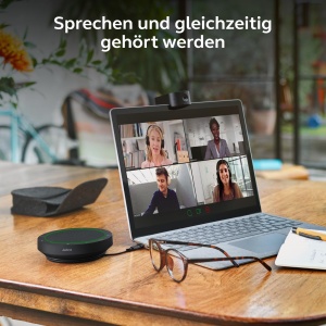 Difuzor portabil Jabra Speak2 55 Bluetooth 4 microfoane audio wideband culoare gri inchis - Img 4
