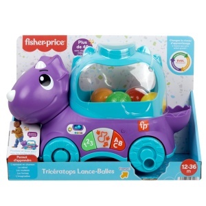 Dinozaur interactiv Fisher-Price Triceratops cu 4 mingi, sunete si lumini - Img 6