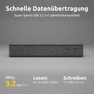 Discul dur extern Intenso Memory Board 2TB, USB 3.0, aluminiu, portabil - Img 4