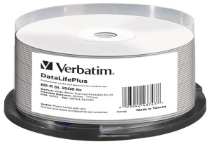 Discuri Blu-Ray Verbatim 43743 BD-R 25 GB, 6X, Termodruckabil