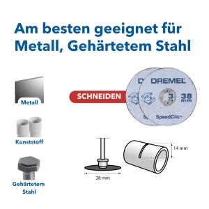 Discuri de taiere Dremel SC406, set cu 2 discuri de 38mm pentru metal - Img 2