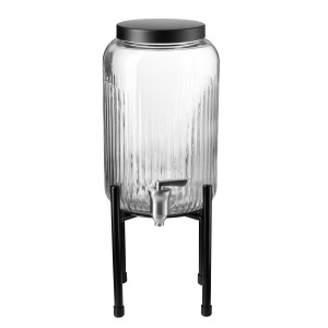 Dispenser bauturi APS 10452 - 3,8 litri, inox, negru