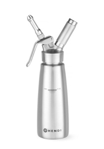 Dispenser de frisca HENDI cu 3 duze din otel inoxidabil, 0,5L, argintiu