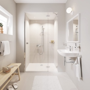 Dispenser de sapun GROHE Start, 160ml, crom, montare fara gauri - Img 3