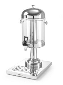Dispenser de sucuri HENDI 8L cu robinet antitampire, inox si policarbonat