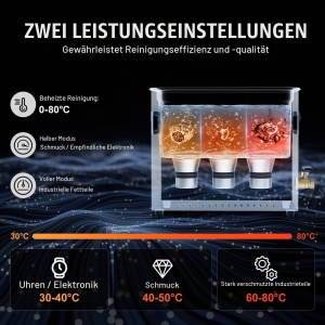 Dispozitiv de curatare cu ultrasunete VEVOR 6L, 180W, cu incalzire si timer - Img 4