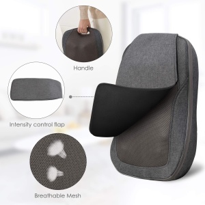 Dispozitiv de Masaj Comfier Shiatsu cu Calorifer, Portabil, pentru Birou si Acasa - Img 7