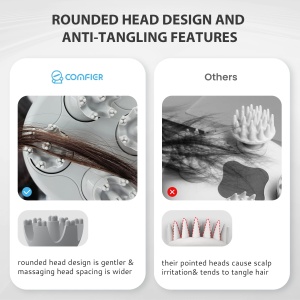 Dispozitiv de Masaj pentru Scalp COMFIER, Wireless, 4 Moduri, Waterproof - Img 9