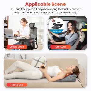 Dispozitiv de Masaj pentru Spate COMFIER, Ergonomic, cu Functie de Incalzire, 4 Noduri Shiatsu - Img 6