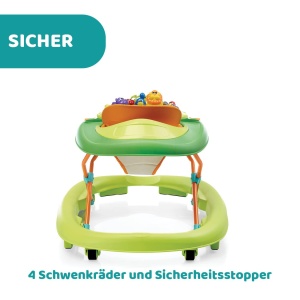 Dispozitiv de mers Chicco Walky Talky cu centru de joc electronic 3D, verde - Img 5