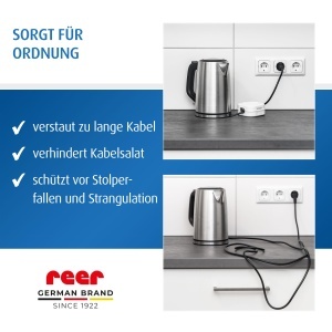 Dispozitiv de siguranta pentru cabluri reer CableGuard Alb Cu sistem de oprire integrat - Img 6