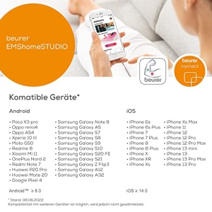 Dispozitiv de stimulare musculara Beurer EM 95 EMS homeSTUDIO, dispozitiv de antrenament EMS de ultima generatie pentru acasa cu aplicatie si antrenor virtual, inclusiv mansete si electrozi - Img 16