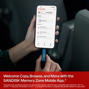 Dispozitiv de stocare SanDisk Phone Drive 256 GB, USB-C, 2-in-1 - Img 5
