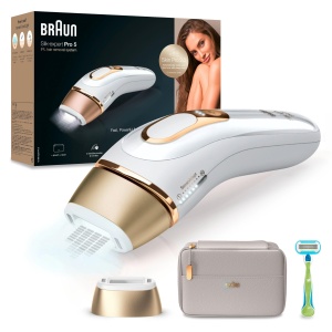 Dispozitiv IPL Braun Silk Expert Pro 5, 10 nivele energie, albaurie