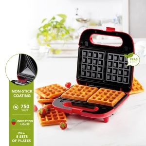 Dispozitiv Multifunctional 5-in-1 DOMO DO9242W - Sandwichmaker, Waffeleisen, Donut Maker - Img 2