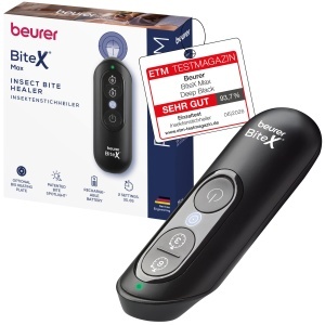 Dispozitiv pentru ameliorarea intepaturilor de insecte Beurer BiteX Max, negru, cu functie de incalzire