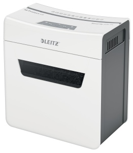 Distrugator de documente Leitz IQ 6X Premium, 6 foi, 10L, alb