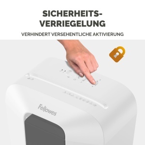 Distrugator documente Fellowes Powershred LX70 11 coli Particule 4x40 mm Cos 18L Siguranta P4 - Img 4