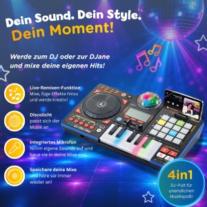 DJ-Pult VTech Kidi DJ Mix Pro cu Keyboard, Discolight si Bluetooth - Img 2
