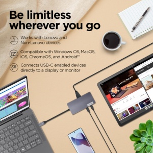 Docking Station Lenovo 150 USB-C, conectivitate rapida, compatibilitate universala - Img 3