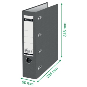 Dosar dublu din plastic Leitz 10120055, verde, 8.2 cm latime spate, pentru A4 - Img 5