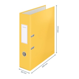 Dosar Leitz Cosy A4, 600 foi, 8 cm latime, galben cald, cod 10610019 - Img 5