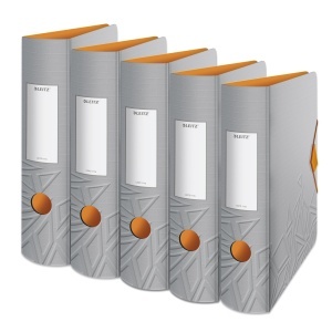 Dosar Leitz Urban Chic 180 Active, 5 bucati, A4, 8,2 cm, Gri