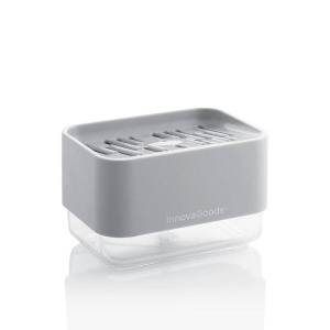 Dozator sapun 2-in-1 InnovaGoods Pushoap 330 ml Compact VerdeGri - Img 3