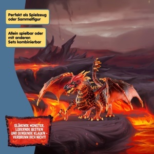 Dragon de Lava Schleich ELDRADOR 70138, 20 x 14 x 15 cm, cu aripi mobile - Img 7