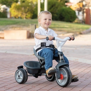 Dreirad pentru copii Smoby Baby Driver, 3-in-1, gri, cu accesorii premium - Img 5