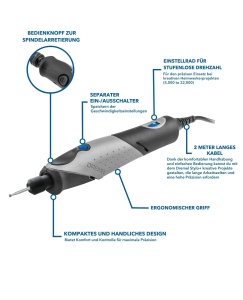 Dremel 2050 Stylo Multifunctional 9W Set cu 15 Accesorii pentru Gravura si Proiecte Creative - Img 3