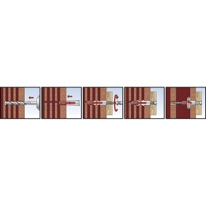 Dublu universal fischer DuoPower 8 x 65, 50 bucati, rezistent, pentru beton si caramida - Img 3