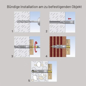 Dublu universal fischer UX 10 x 60 R, 50 bucati, nylon, pentru beton si gips-carton - Img 6