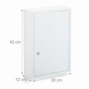 Dulap medical Relaxdays, alb, 3 compartimente, 45 x 30 x 12 cm - Img 4