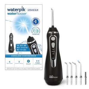 Dus bucal Waterpik Cordless Advanced Negru 3 moduri Inductie 4 accesorii