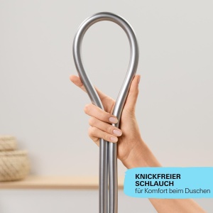 Dus cu furtun GROHE Vitalioflex 1,50m, crom, rezistent la presiune, flexibil - Img 8