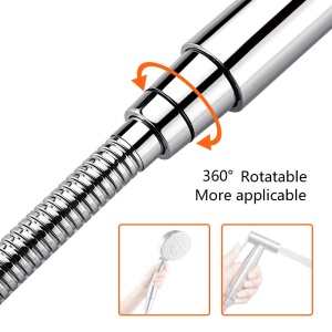 Dus cu inox GRIFEMA 2 m, flexibil, anti-clipire, cromat - Img 7