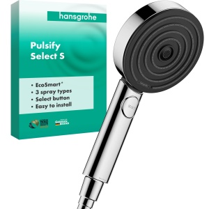 Dus de dus hansgrohe Pulsify Select S, 3 tipuri de jet, crom