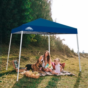 EAGLE PEAK 3x3m Cort pentru evenimente cu picioare inclinate Foisor in aer liber, Foisor pliabil impermeabil cu protectie UV 50+ pentru petrecere in gradina in camping, albastru inchis - Img 7