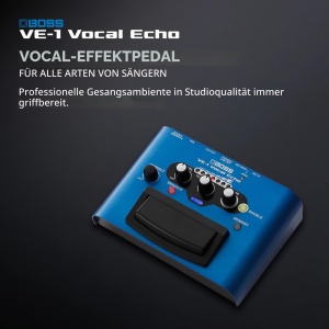Efecte vocale BOSS VE-1 cu 7 tipuri de efecte, alimentare baterie sau retea, culoare albastra - Img 2